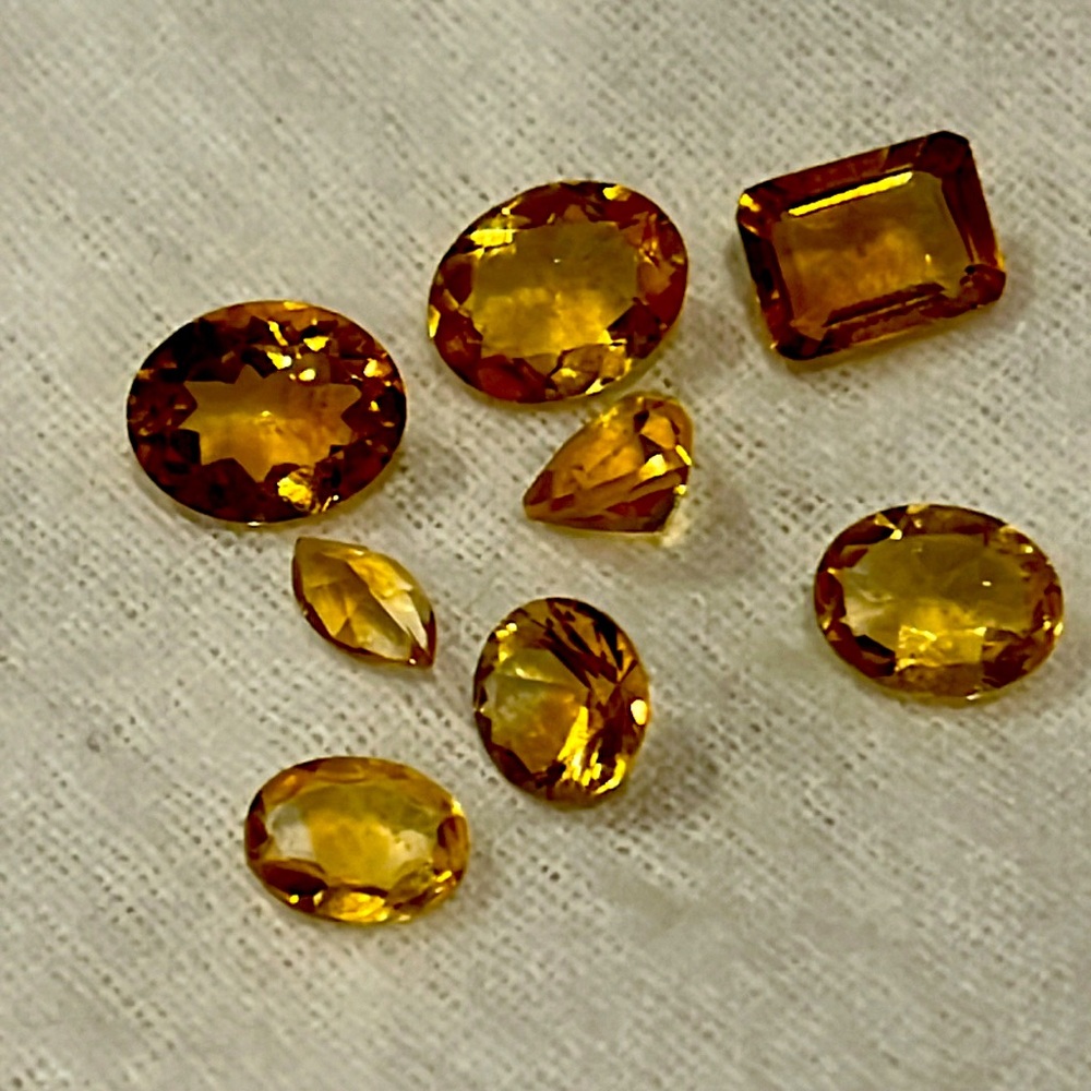 Stunning collection of citrine stones.